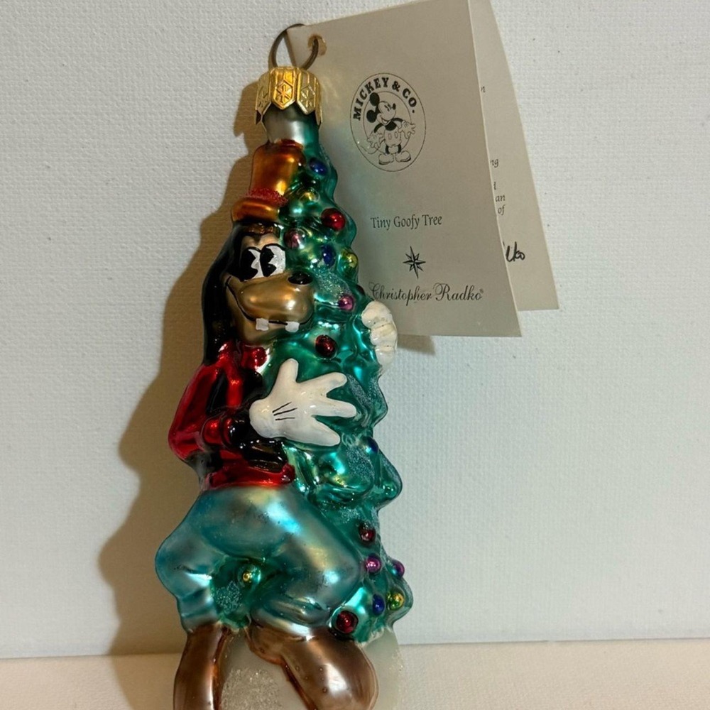 Christopher Radko‎ Disney Goofy Glass Christmas Tree Hanging Ornament - No Box